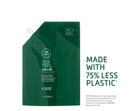 Tea Tree back label close-up showing directions and ingredient transparency benefit