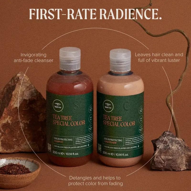 Tea Tree conditioner texture close-up highlighting lightweight, non-greasy formula