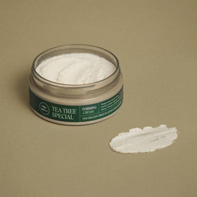 Tea Tree forming cream texture swatch demonstrating creamy consistency and easy spreadability