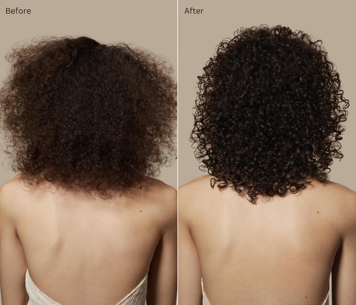 Tea Tree gel in hand applied to wet hair for smooth application and definition