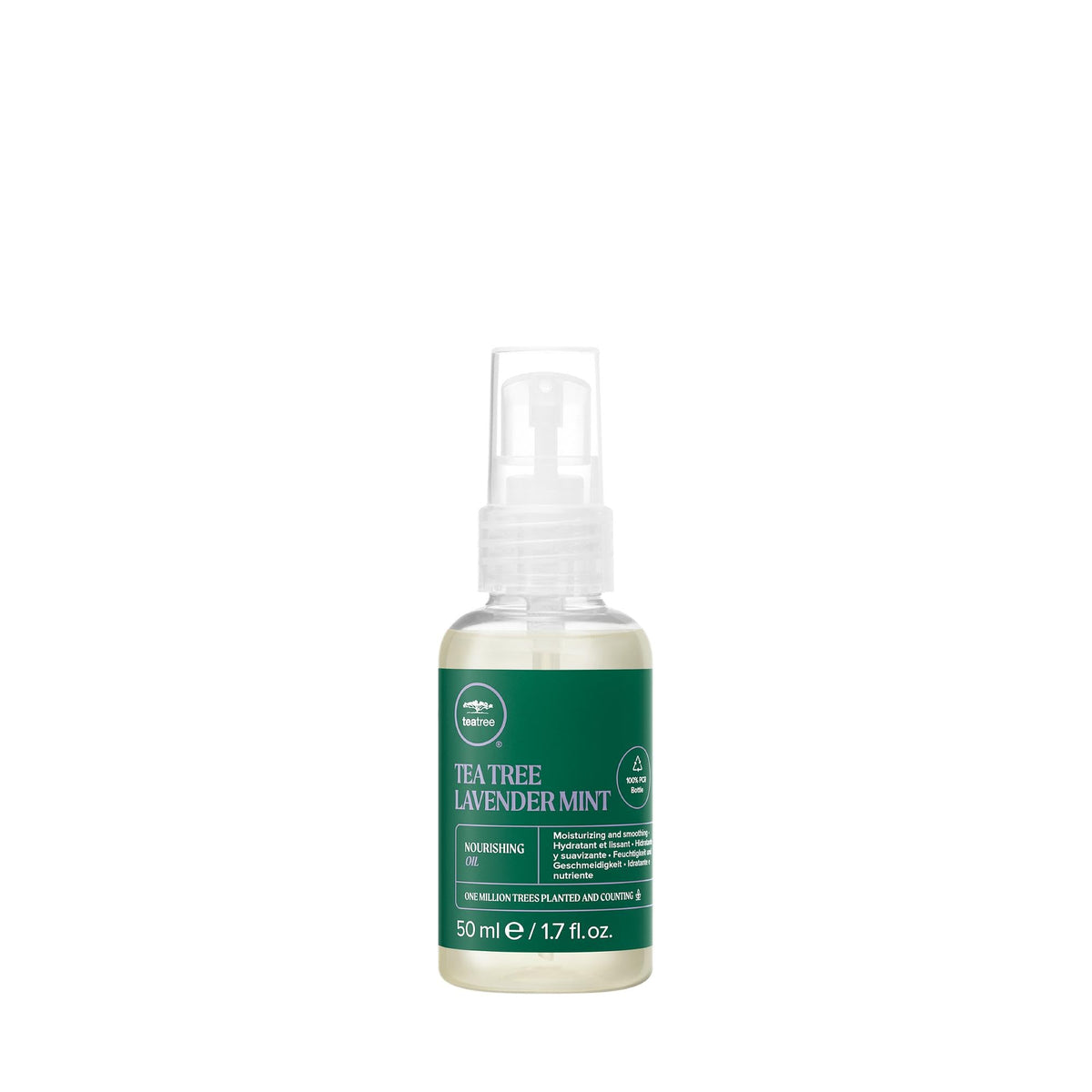 Tea Tree front packaging showing bottle and calming benefits