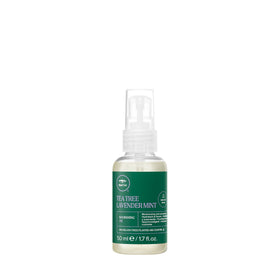 Tea Tree front packaging showing bottle and calming benefits
