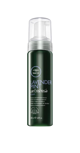Tea Tree front packaging showing 6.8 fl oz can and product name, highlights salon quality