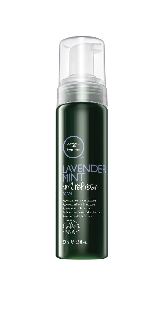 Tea Tree front packaging showing 6.8 fl oz can and product name, highlights salon quality