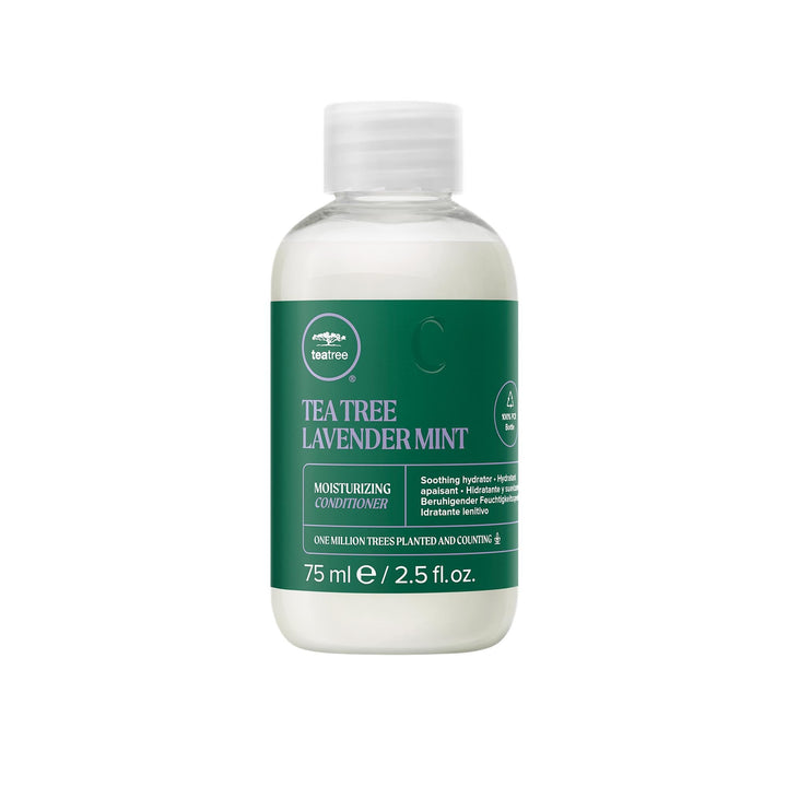 Tea Tree front packaging showing bottle and calming lavender scent benefits