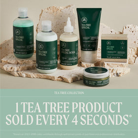 Tea Tree pomade on bathroom counter in lifestyle scene for daily grooming routine