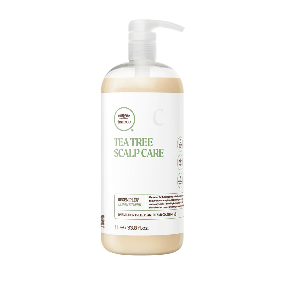 Tea Tree front packaging showing full 33.8 fl. oz. bottle and label benefits