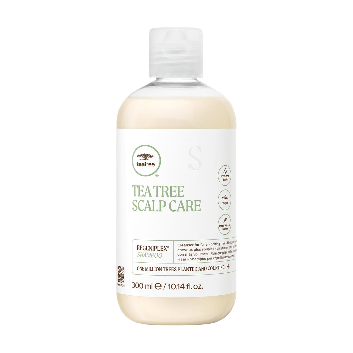 Tea Tree bottle front view showing label and 10.14 fl. oz size for easy identification
