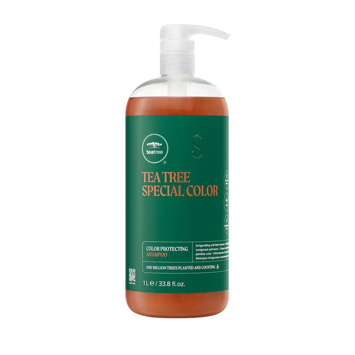 Tea Tree front packaging showing bottle and benefits for color protection