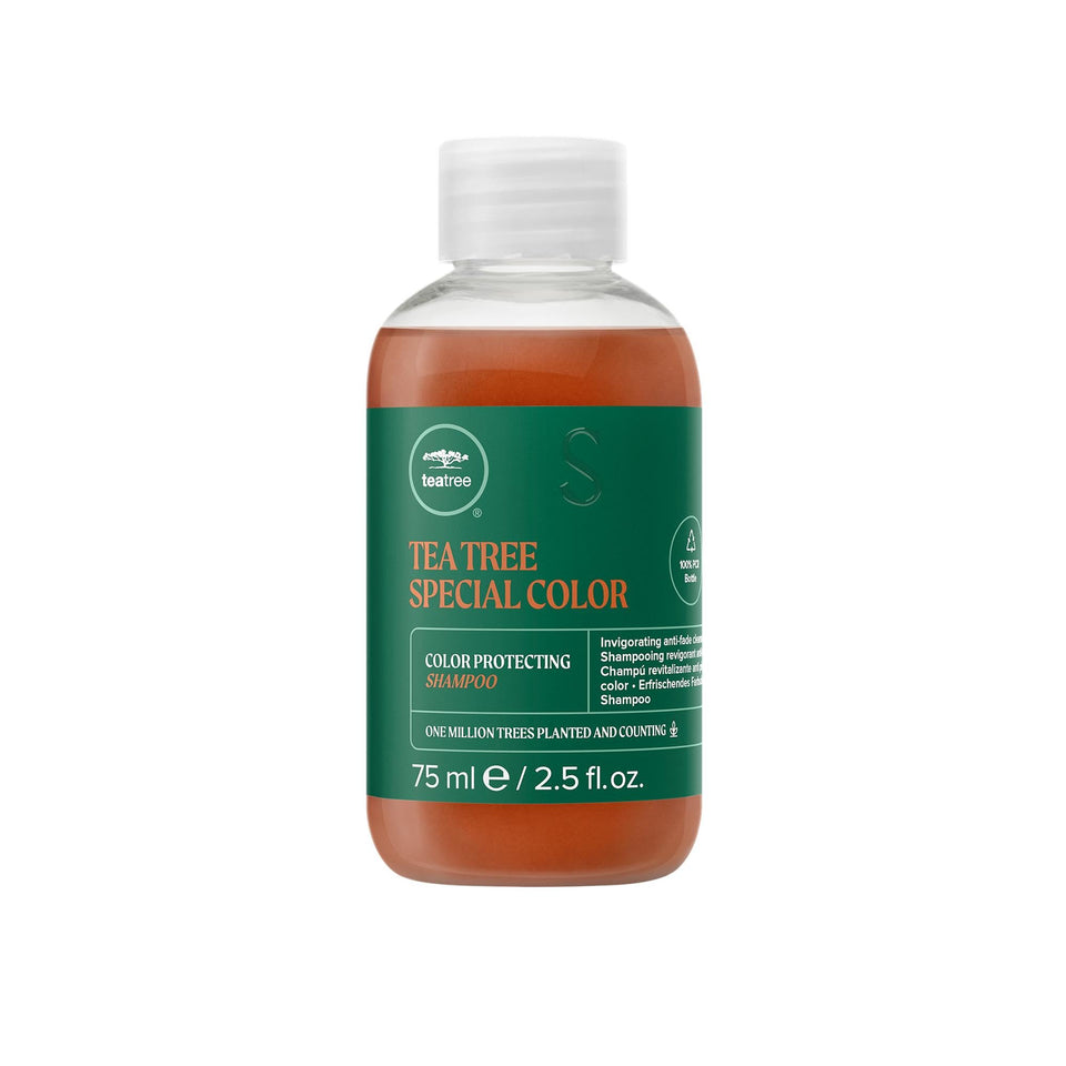 Tea Tree front bottle showing product and label for color-safe cleansing