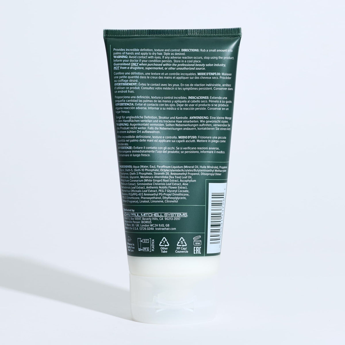 Tea Tree 5.1 oz jar next to ruler showing scale benefit: accurate size reference