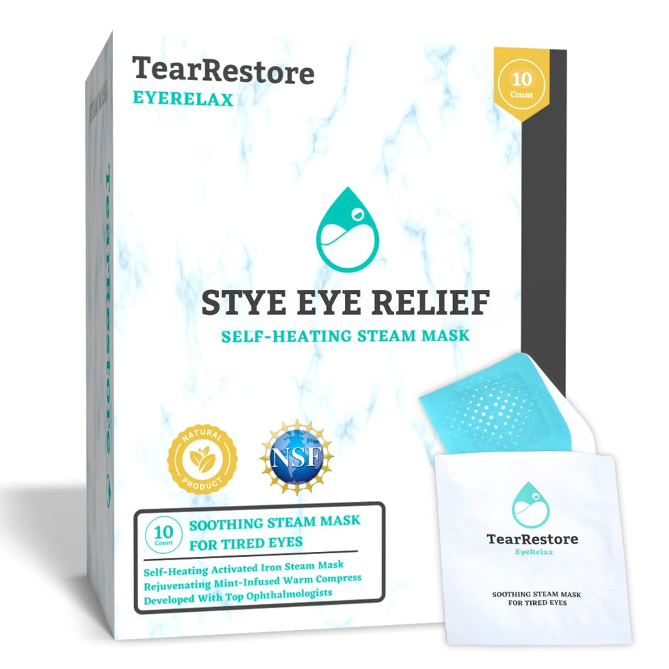 TearRestore front packaging showing 10-count box and mint branding for quick identification and convenience