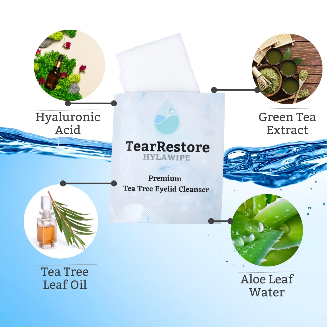 TearRestore wipe held in hand demonstrating easy single-use convenience