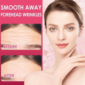 TEAWOO patch applied on forehead demonstrating discreet smoothing and lift benefit