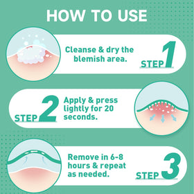 TEAWOO patch applied on blemish demonstrating protective barrier benefit