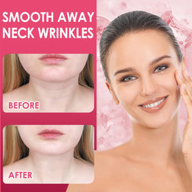 TEAWOO patch applied on neck demonstrating discreet fit and smoothing benefit