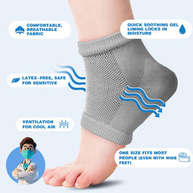 TEAWOO scale comparison showing sock dimensions and fit benefit