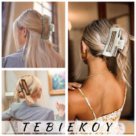 TEBIEKOY clip opened to nearly 180 degrees showing easy large-section capture