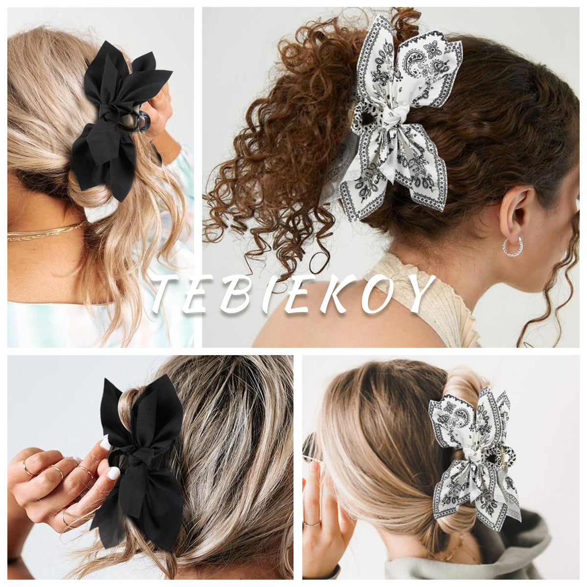 TEBIEKOY side view with jaws open showing deep teeth for secure grip on hair