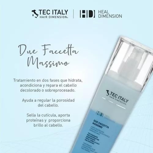 Tec Italy treated hair close-up showing smooth shiny ends and visible nourishment benefit