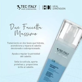 Tec Italy treated hair close-up showing smooth shiny ends and visible nourishment benefit
