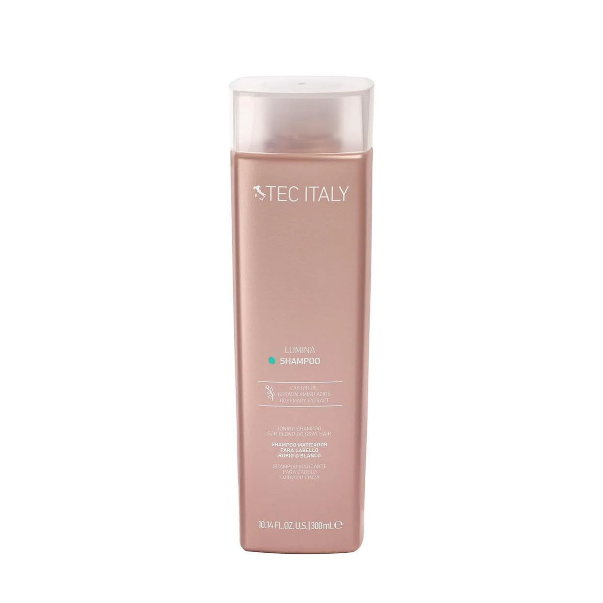 Tec Italy Lumina front packaging showing bottle and brand, highlights tone preservation