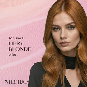 Tec Italy before and after hair photo showing reduced yellow brassiness