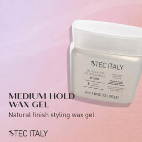 Tec Italy open cap close-up showing gel texture and smooth application benefit