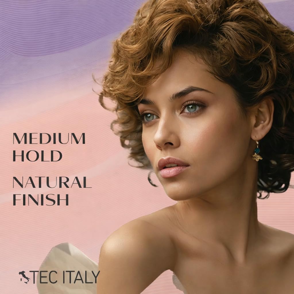 Tec Italy being applied to damp hair illustrating control and smoother styling benefit