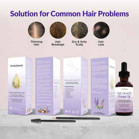 Technobeauty before and after hair image showing thicker, shinier results benefit