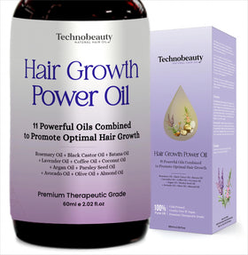 Technobeauty front bottle showing product branding and packaging benefit