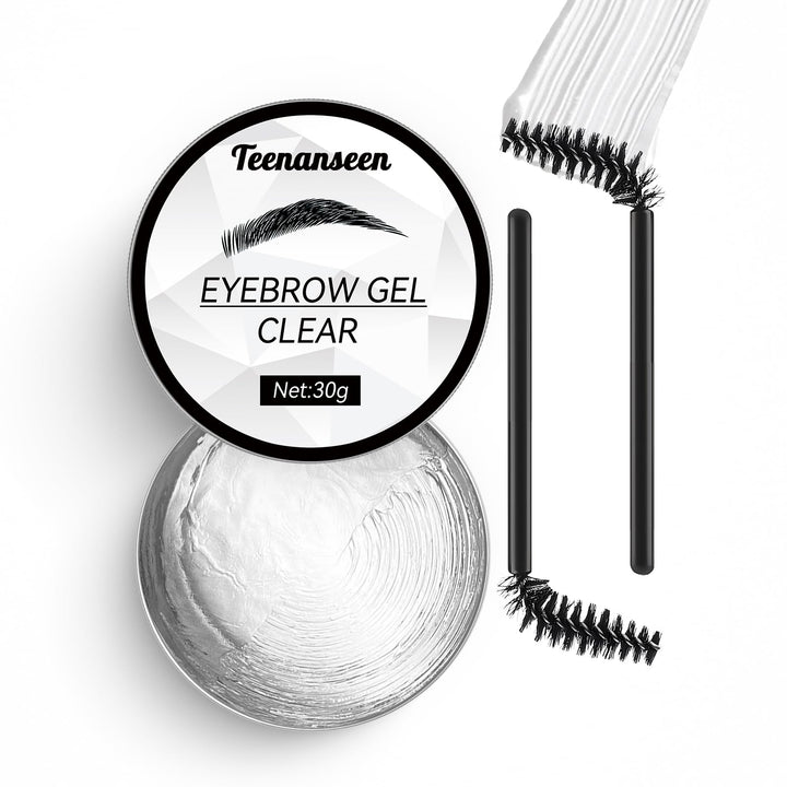 Teenanseen front packaging showing clear brow gel and benefits