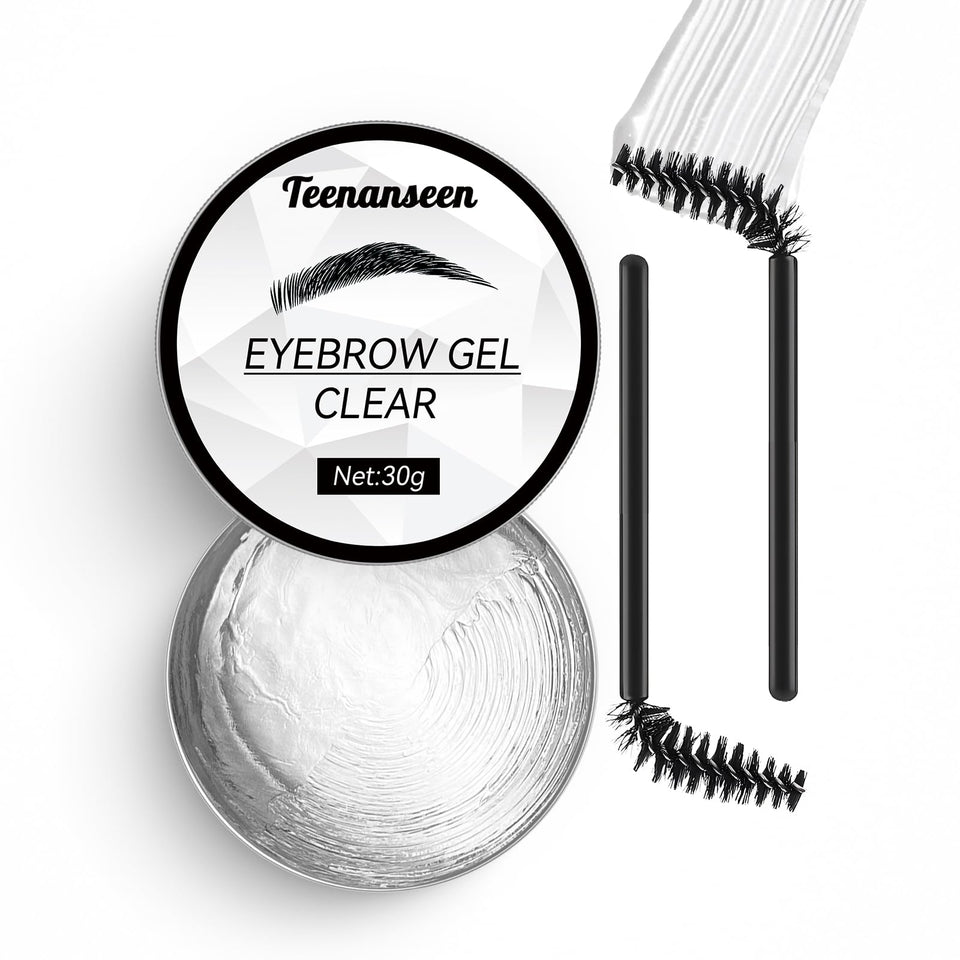 Teenanseen front packaging showing clear brow gel and benefits