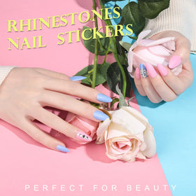Teenitor application in use with hand applying press-on nails easily