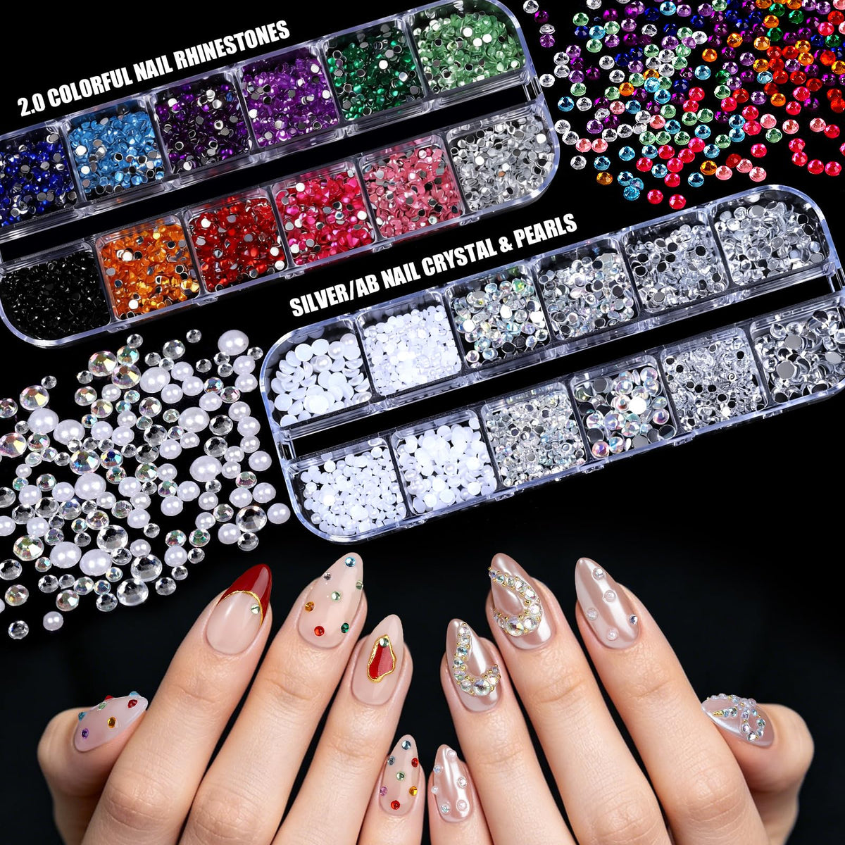 Teenitor art brushes and dotting tools arranged for precise nail painting