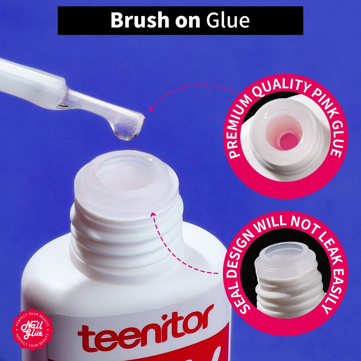 Teenitor brush applicator close-up for precise application and less mess