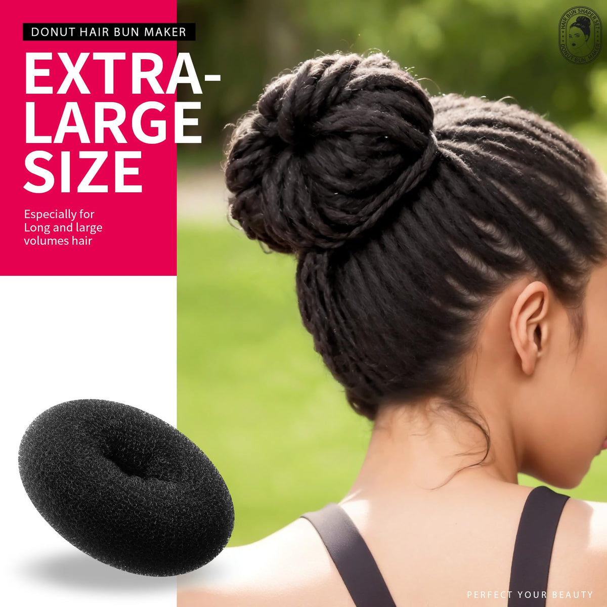 Teenitor high bun in use demonstrating fast, polished styling