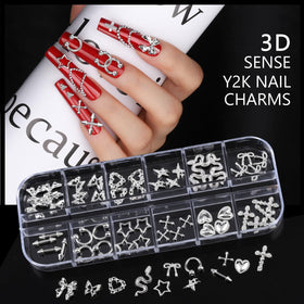 Teenitor close-up of charms heart cross butterfly for creative designs