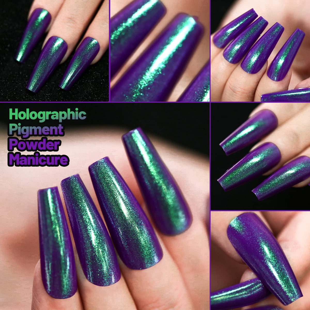 Teenitor close-up of holographic metallic finish showcasing mirror-like shine