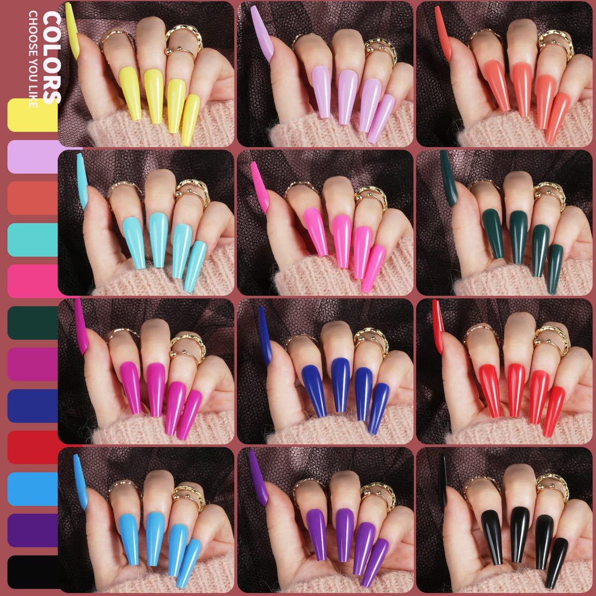 Teenitor close-up of ABS nail tip texture showing smooth finish and durable shine benefit
