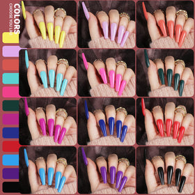 Teenitor close-up of ABS nail tip texture showing smooth finish and durable shine benefit