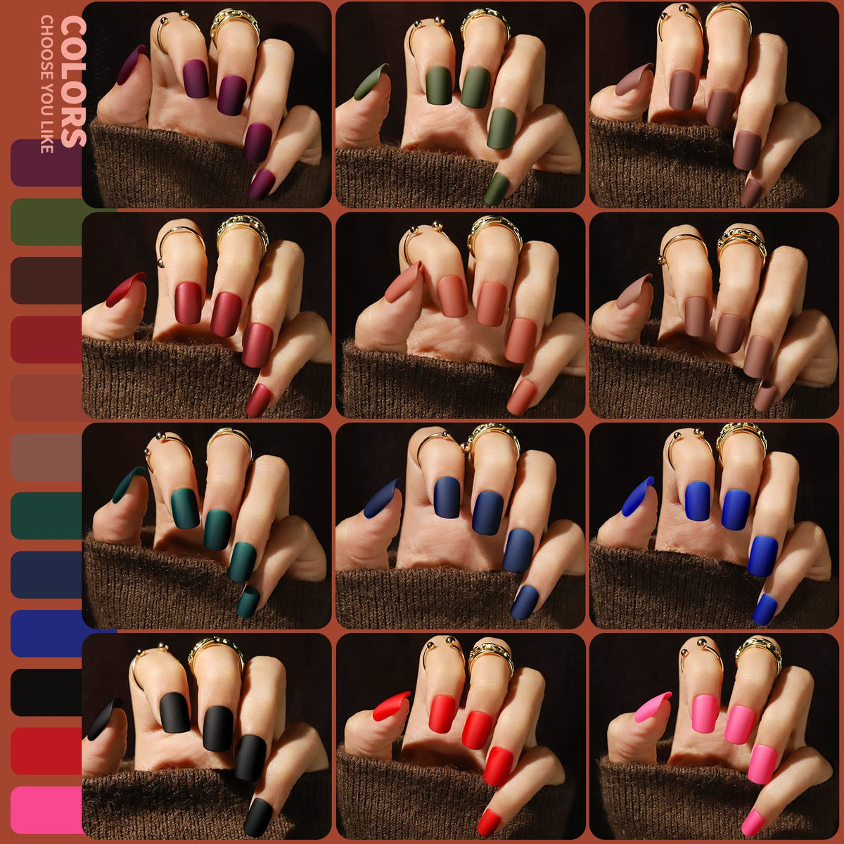 Teenitor 24-color selection array illustrating shade variety and options