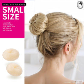 Teenitor donut size comparison displaying four chignon rings for styling options