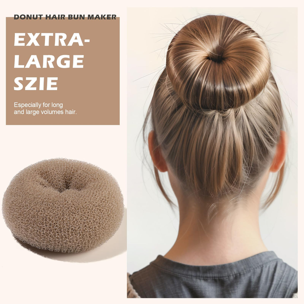 Teenitor arranged donut sizes displaying variety for all hair types and volume