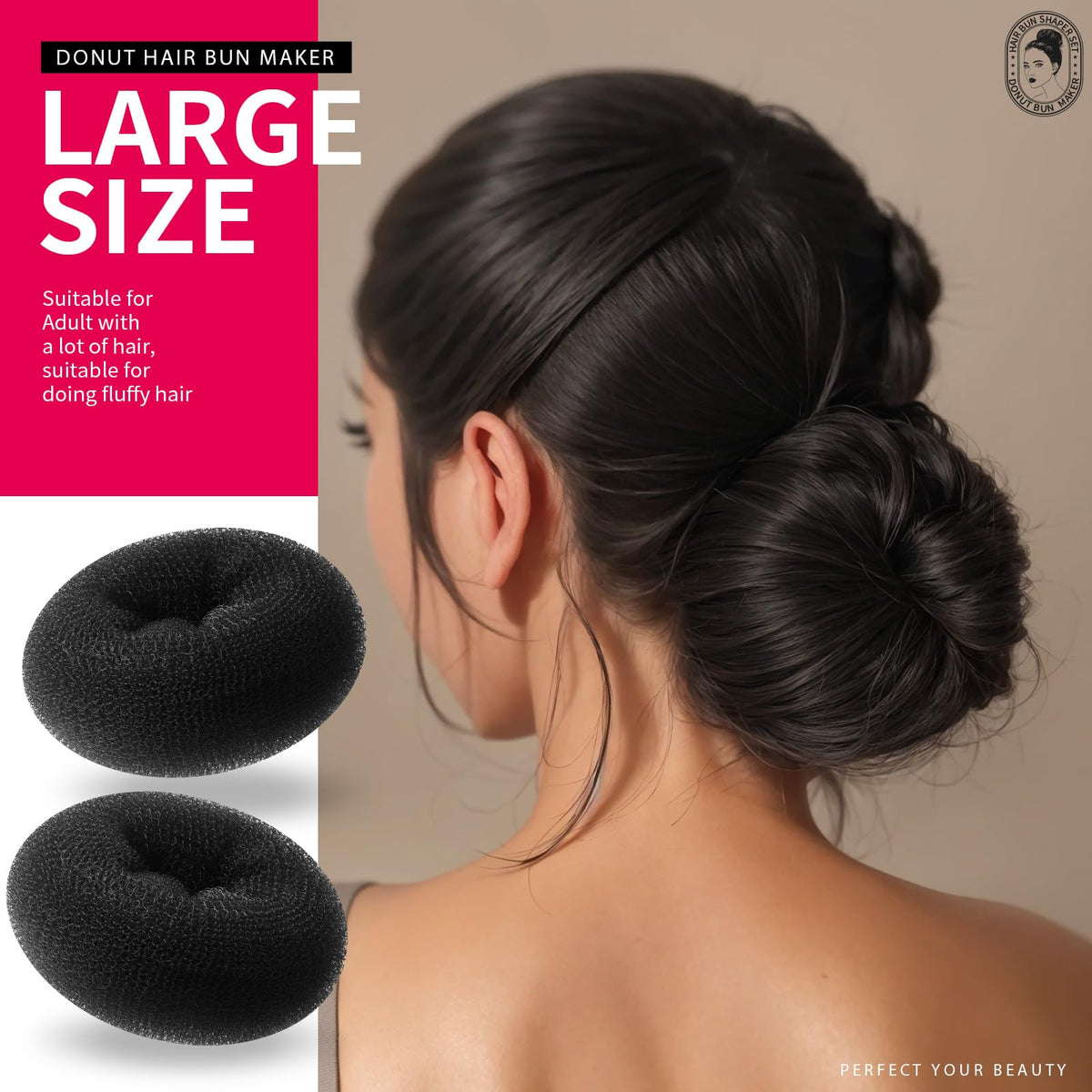 Teenitor elastic bands close-up that create a strong ponytail base