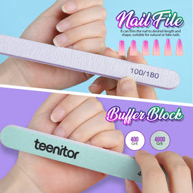Teenitor nail file and buffer close-up for prepping and polishing nails