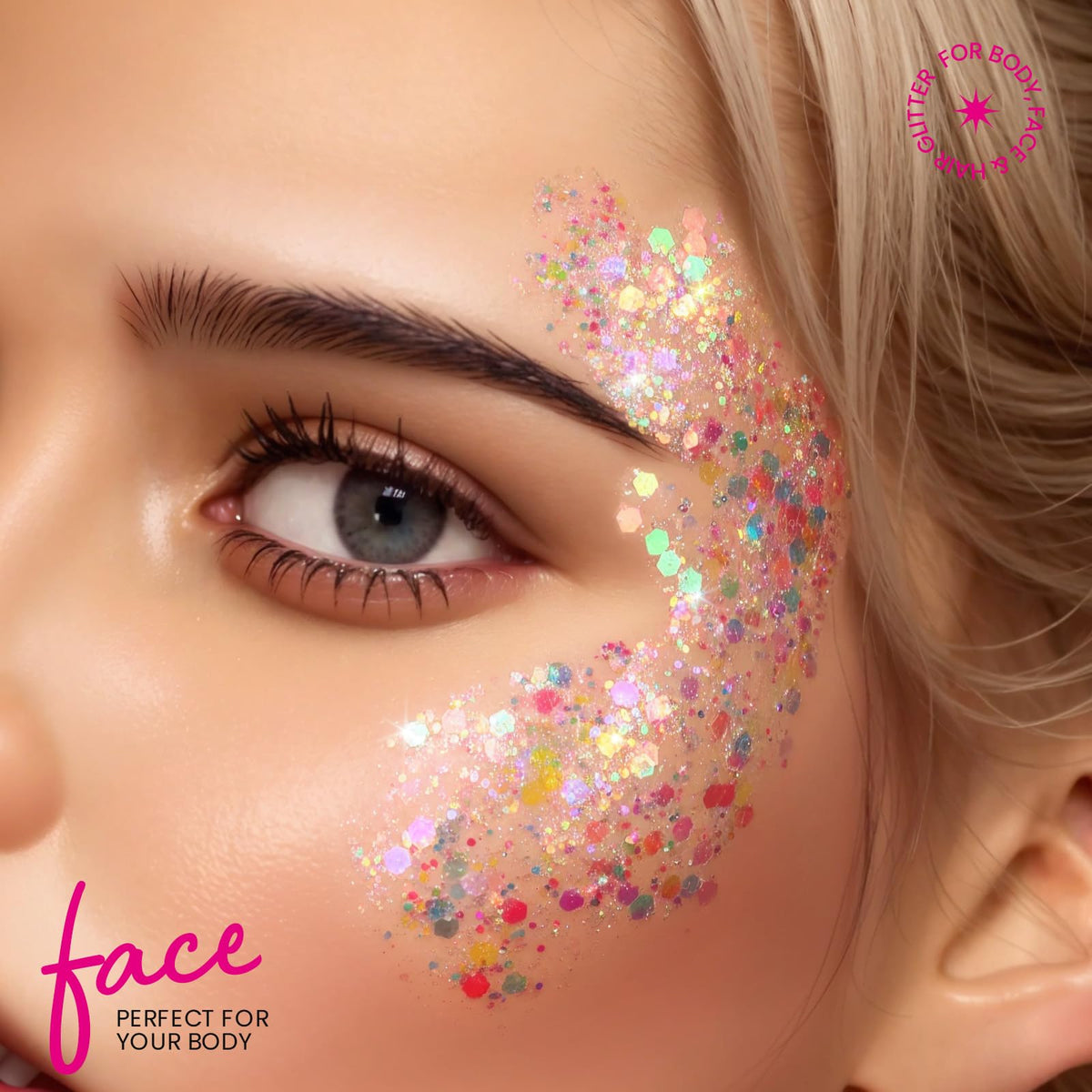 Teenitor fine holographic glitter texture highlighting multi-angle shine