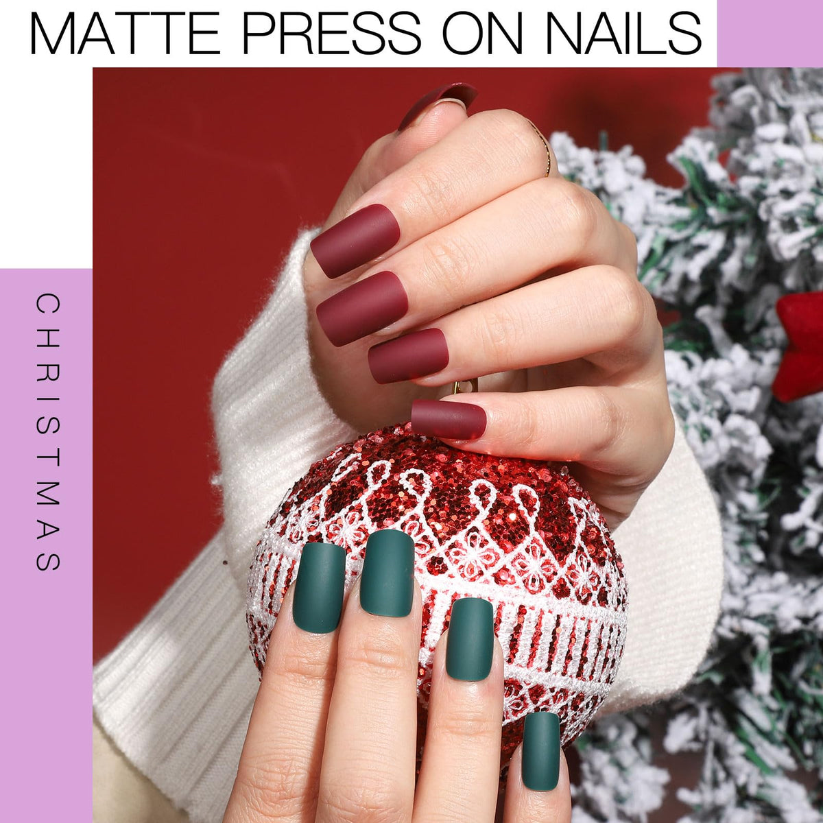 Teenitor close-up of French tip design showcasing neat professional finish
