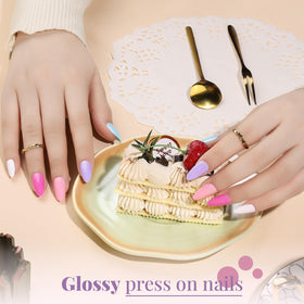 Teenitor French tip collection layflat showing elegant, classic designs