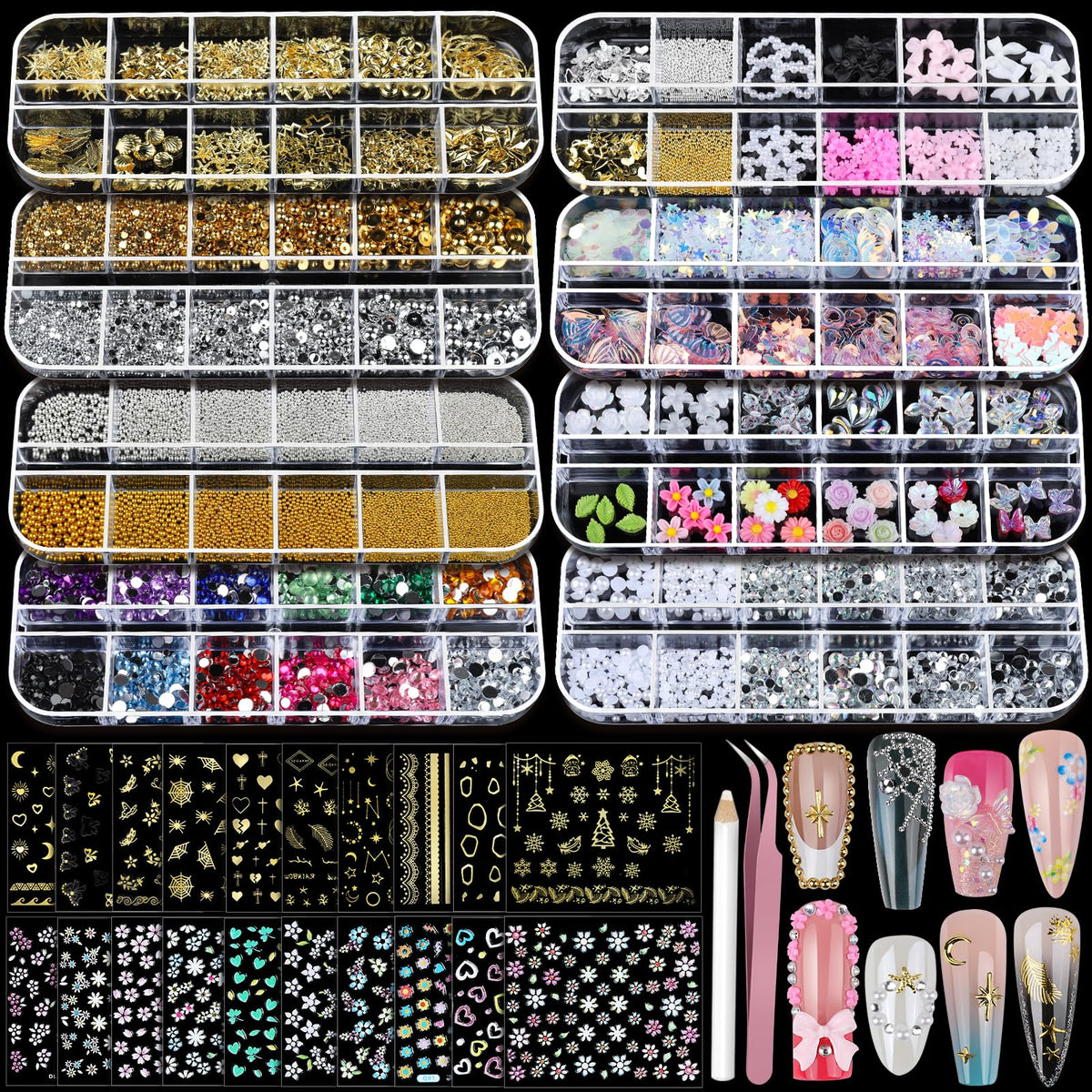 Teenitor front packaging showing full nail charms kit and neat boxes, ready to create